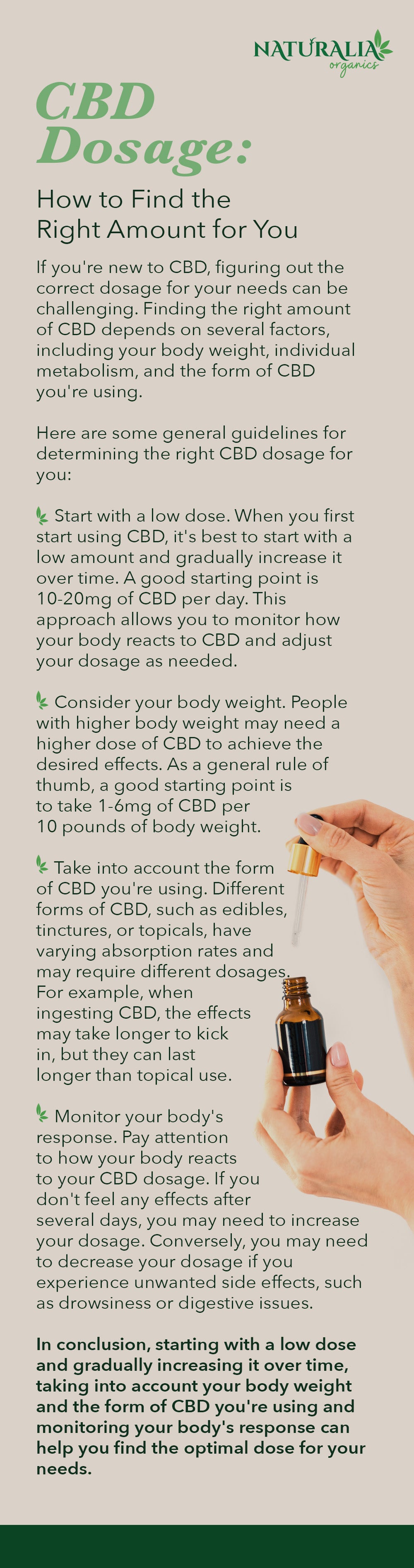 CBD Dosage: How to Find the Right Amount for You