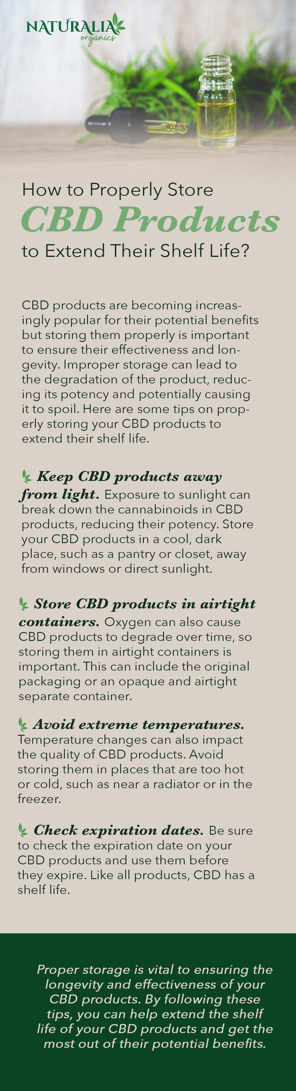 How to Properly Store CBD Products to Extend Their Shelf Life?